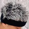 Ball Caps Creative Funny Men'S Simulated Hip-Hop Wig Hat Retro Breathable Trend Brimless Cosplay Role-Playing Party Decoration