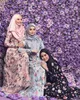 Etniska kläder 2024 mode muslimska kvinnor klär blomma broderi mesh abaya kaftan mantel musulmane longue islamisk arabe caftan dubai