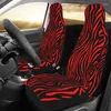 Car Seat Covers Red Zebra Women Front Cover Protector Dust Resistant Comfortable Nonslip Accessories Fit For Cars