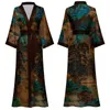 Women's Sleepwear Women Long Robe Nightgown Spring Summer Satin Nightdress Print Flower Half Sleeve Kimono Bathrobe Gown Loose Home Wear