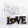 クラフトツールSILE EPOXY樹脂型LOVE HOME FAMILY ALPHABET LETTER DIYテーブルデコレーションクラフトドロップデリバリーホームガーデンアーツ、CR DHZLC