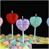 Candele Diamante Amore Compleanno Candela Colorf a forma di cuore Banchetto Proposta Matrimonio Festa di nozze Torta Cupcake Candele Consegna a goccia Hom Dhz3L