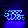 Nocne światła LED Neon Light 5V USB Goodvibes Relaks Wall Hanging Znak na imprezę sypialni domowy bar Gaming Dekoracja prezentów