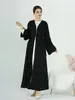 Etnische Kleding Eid Moslim Abaya Vrouwen Kant Marokko Jurk Party Abaya Elegant Gebed Lange Mouw Gewaad Ramadan Musulman Maxi Vestidos