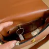Brązowa torba na ramię małe siodła listenka designerka luksurys torebki solidne skórzane torby krzyżowe torebki projektantka torebka damska torebka krzyżowa
