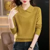 Suéteres femininos roupas na moda sólido elegante camisola de malha outono e inverno manga longa solta outwear malhas senhoras pullovers topos