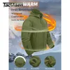 Tacvasen Warm Fleece Tactical Jacket Mens Army Jackets Windbreaker Outdoor Work Jacket vandring Huven Patch Zipper Pocket Outwear 240127