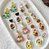 Dangle Earrings AENSOA Handmade Delicate Floral Polymer Clay For Women Colorful Cluster Flowers Drop Lightweight Jewelry 2024