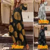 Casual Dresses Bohemian Shirt Dress Women's Maxi Sundress 2024 Spring Elegant V Neck Ruflle Vestido Female Long Sleeve Tunic Robe