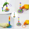 Inne zaopatrzenie ptaków Parrot Toy Szyt żucia Pet Huśtawka Stojna Pierścienie Trening Inteligencja
