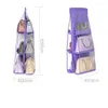 Cosmetic Bags 6 Pocket Foldable Hanging Bag 3 Layers Folding Shelf Purse Handbag Organizer Door Sundry Hanger Storage Closet