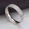 Cluster Ringen 2024 Modetrend Roestvrij Staal Elegant Verfijnd Licht Luxe Frosted Ring Voor Vrouwen Sieraden Party Premium Gift