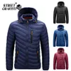 S.T.G Men Winter Casual Hooded Warm Parkas Jacka Coat Men Autumn Classic Outwear Vintage Löstagbar hatt Down Jackets Men 240123