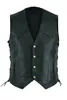 Gilet da uomo Gilet in pelle Punk Moda Cappotto casual Moto da uomo Solid Fleet