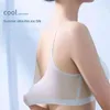 Yoga outfit Sports Bras Ultra Thin Ice Silk Seamless Underwear Women Plus Size Size Moft Breattable Wireless Solid underkläder samlade vadderad behå