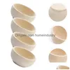 Dinnerware Sets 4Pcs Bowl Wooden Toys Unfinished Wood Craft Diy Crafts Making Playthings Drop Delivery Dhox5