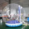 Ship Outdoor Games Aktiviteter 3M-10ft Diameter Custom Made Inflatable Christmas Snow Globe With Light Clear Christmas Dome Tent