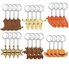 Décoration de fête 6pcs Western Cowboy Porte-clés Chapeau de botte de cheval Porte-clés en silicone Pendentif sur le thème de la course Sac d'anniversaire pour enfants