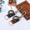 Porte-clés Mode Vintage Cuir Porte-clés Rétro Alliage Bague De Natation Charme Hommes Femmes Sac Accessoires Bouée De Sauvetage Voiture Porte-clés Casual Bijoux