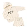 Barn lyxiga spårsuitser ess pojkar flickor designer kläder baby pullover hoodies två stycke plysch set essskids-12 barn huva tröja hoodie stor barn småbarn