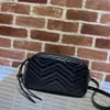 Echt lederen crossbodytassen Verkocht met doos Effen kleur Dames Chevron Camera Crossbody2252