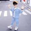 Clothing Sets Boys Set Children Spring Autumn Denim Suit Long Sleeve Kids Outfits For Baby Boy Clothes 4 6 8 10 12 Years