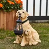 Trädgårdsdekorationer Solar Animal Light Waterproof Dogs Decorative Outdoor Lighting Staty Led Night For Pathway Yard Wildlife Decoration