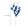 Decoratieve bloemen 6 stks kunstmatige eucalyptus stengels faux groen twijgen nep plant voor bloemboeket bruiloft decor