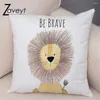 Poduszka urocza cywia kota leniczka Lion Cartoon Animal Cover 45 45cm rzut sofa dekoracje domowe dzieci urodziny