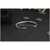 Bangle Thaise armband Bangles voor vrouwen met hamer Trace Vintage Punk inspirerende armbanden Jonc Argent 925 Bangle Drop Delivery Je Dhxfm