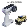 Mini Rc Remote Control Simulation Ldarc Radian X43 1/43 Off Road Climbing Vehicle Four Wheel Drive Model Car Desktop Xmas Toy 240127