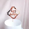 Cake Tools 1st Happy Birthday Topper Rose Gold Acrylic For Baby Shower Party Supplies Decorations