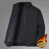 Vestes pour hommes Business Spring Jacket Hommes Automne Casual Mode Outdoor Coupe-vent Peluche Épaissir Manteaux Solide Lâche