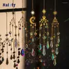 Décorations de jardin Suncatcher Crystal Pendentif Fenêtre Prismes Rainbow Vintage Wind Chimes Sun Moon Suspendu Light Catcher Home Craft Décoration