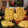 Backenwerkzeuge Cartoon Weihnachten Kleine Katze Plätzchenform Niedlicher Zuckerguss Keks Stempel Fondant Embosser Jahr Party Werkzeug