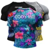 Men's T Shirts Custom Cody Lundin Man Skinny Polyester Fighting BJJ Jiu Jitsu Rashguard Tees Short Sleeve Print Compression Training