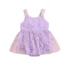 Abiti da Ragazza Listenwind Baby Bubble Pagliaccetto Senza Maniche 3D Farfalla Ricamo Body Abito in Tulle Abiti Nati per 3-18 Mesi