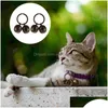 Collari per cani Guinzagli 2 set Campanello per animali Accessori vintage Portachiavi di addestramento fai da te Collare forte in rame Consegna a goccia Forniture per giardino domestico Dhqib