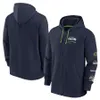 Seattle''seahawks'men Neon Green Midine Club Fleece Pullover full-zip hoodie