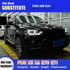 Автомобильная фара в сборе для BMW X5 E70 светодиодная фара 07-13 DRL дневные ходовые огни стример указатель поворота дальний свет ангельские глазки