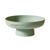 Dinnerware Sets Fruit Tray Decorative Holder Draining Basket Bowl Pp Dessert Display Stand Offering Drop Delivery Dhxk1