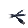 Black pure copper USB power cable, USB to DC5521 charging cable, desk lamp, fan router, charging extension cable