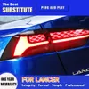 Mitsubishi Lancer Ex led Tail Light 09-16 Streamer Turn Signal Brake Reverse Parking Raning Lightの車のアクセサリーTailllightアセンブリ