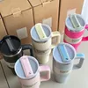 Tazas con logotipo, tapa de vaso con aislamiento al vacío de acero inoxidable de 40oz y taza de viaje térmica con pajita, taza de café