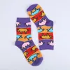 Women Socks Modeager Brand Japan Harajuku Pig Flamingo Dinosaur Cat Fox Animals Kawaii Cute Cartoon Funny EU35-40