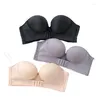 BRAS SEXY AXTRAPLESS BH PUSH UP KVINNER Sömlös osynlig braltett Backless Brassiere för kvinnlig klädbröllop Underkläder underkläder