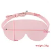 Partyversorgungen Leder Cosplay Blindfold Sexy Mode Eye Patch Black White Pink Red Kostüm Requisiten