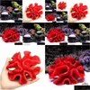 Akvarier Dekorationer 1PC Simation Red Coral Reef Fake Plant Ornaments for Aquarium Fish Tank Landscap Scenery Material Drop Deliver Dh59e