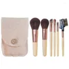 Makeup Brushes Brush 6 Toilet Bamboo Handle Set Powder Blusher Eye Shadow Beauty Tool