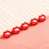 Hobbygereedschappen 10 stuks Mooie Mini Kawaii Rode Cartoon Lippen Hars Plakboek Diy Sieraden Haarspeld Accessoires Versieren